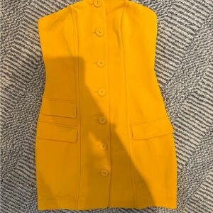 Privacy Please Gold Sheath Dress Mock Neck Sleeveless